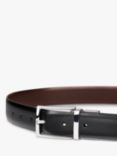 Charles Tyrwhitt Reversible Leather Belt, Black/Chocolate
