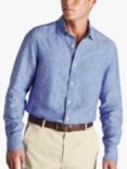 Charles Tyrwhitt Linen Slim Fit Shirt, Cobalt Blue