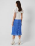 French Connection Bhelle Crepe Pleat Skirt, Ultra Marine, Ultra Marine