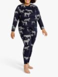 Chelsea Peers Curve Zebra Print Regular Long Pyjama Set