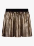 Michael Kors Kids' Metallic Pleated Mini Skirt, Gold