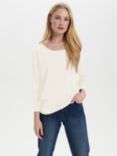 Saint Tropez Mila Fine Knit Scoop Neck Jumper, Ice