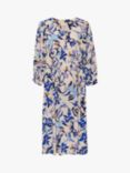 Part Two Nikolina Flower Print Midi Dress, Blue Painted