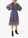 Part Two Blurred Print Midi Dress, Blueprint/Multi