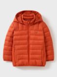 Crew Clothing Kids' Hooded Lightweight Padded Jacket, Bright Red