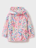Crew Clothing Kids' Rainbow Paint Splatter Waterproof Coat, White