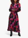 KAFFE Florina Floral Maxi Shirt Dress, Red/Multi