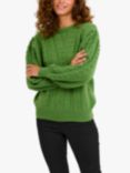 KAFFE Lira Textured Jumper, Artichoke Green