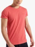 Superdry Organic Cotton Vintage Logo Embroidered T-Shirt, Coral Marl