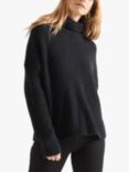 Superdry Chunky Roll Neck Jumper, Black