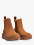 FitFlop Suede Flatform Chelsea Boots, Light Tan