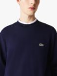 Lacoste Organic Brushed Cotton Sweatshirt, Navy