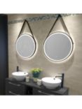 HiB Pendant Illuminated Bathroom Mirror, Black