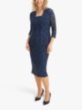 Gina Bacconi Kayla Lace Midi Dress and Jacket, Navy