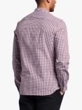 Lyle & Scott Long Sleeve Gingham Shirt, Burgundy/White