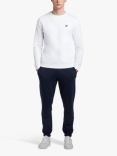 Lyle & Scott Logo Crew Neck Cotton Sweatshirt, White