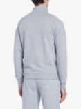 Farah Jim 1/4 Zip Slim Fit Organic Cotton Sweatshirt, Light Grey Marl