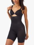 Spanx Medium Control Thinstincts 2.0 Open-Bust Mid-Thigh Bodysuit, Black