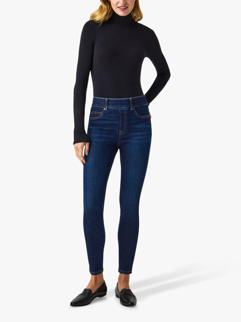 Spanx Ankle Skinny Jeans, Midnight Shade at John Lewis & Partners