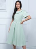 Jolie Moi Valery Button Collar Flared Dress