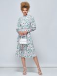 Jolie Moi Vesper Long Sleeve Floral Midi Dress, Pink/Multi