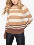 MOS MOSH Helsa Soft Alpaca Blend Striped Jumper, Chipmunk