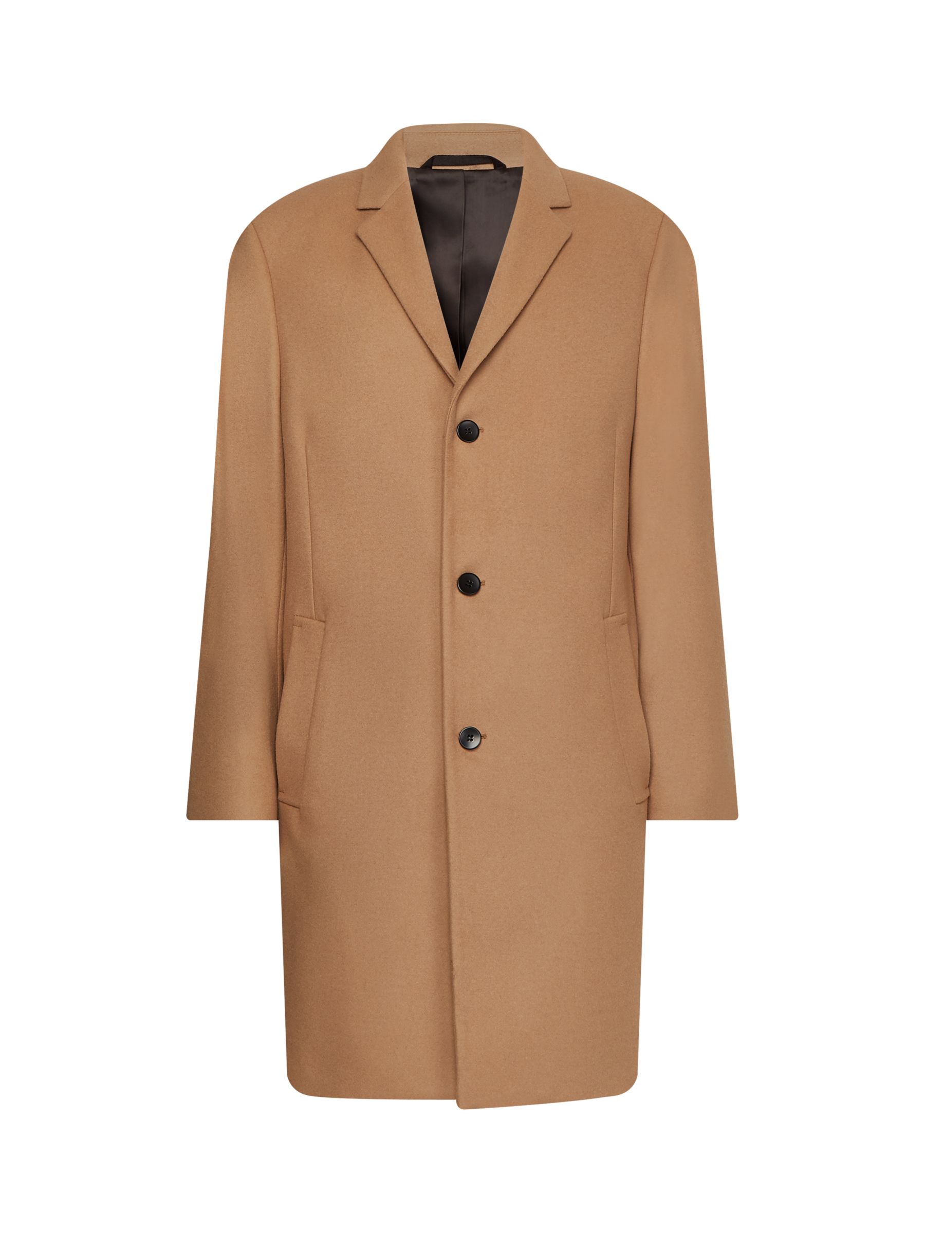Beginner Attent Spreek uit Calvin Klein Wool and Cashmere Tailored Coat, Camel at John Lewis & Partners