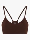 Girlfriend Collective Plain V-Neck Bralette, Espresso