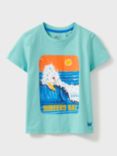Crew Clothing Kids' Surfer's Bay T-Shirt, Turquoise