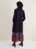 Phase Eight Bellona Wool Blend Knit Coat, Blackcurrant