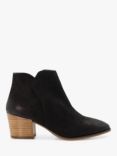 Dune Parlor Nubuck Ankle Boots, Black