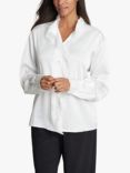 Gina Bacconi Verity Lace Trim Long Sleeve Blouse, White