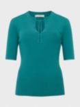 Hobbs Suzanna Tie Neck Jumper, Ocean Green