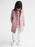 Reiss Kids' Kia Wool Blend Coat, Pink