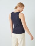 John Lewis Organic Cotton Jersey Tank Top, Navy