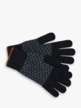 Celtic & Co. Chevron Lambswool Gloves, Navy