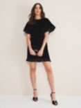 Phase Eight Gianna Velvet Mini Dress, Black