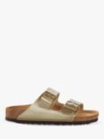 Birkenstock Arizona Regular Fit Birko Flor Double Strap Sandals, Gold