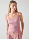 L.K.Bennett Monmouth Ribbed Wool Crop Top, Pink