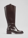 L.K.Bennett Lauren Leather Knee High Boots, Chocolate