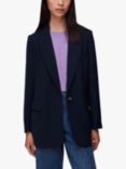 Whistles Crepe Boyfriend Blazer, Navy