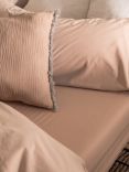 Piglet in Bed Washed Cotton Percale Fitted Sheets, Café Au Lait