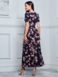 Jolie Moi Kiera Wrap Front Floral Maxi Dress, Navy/Multi