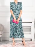 Jolie Moi Josie Leopard Print Maxi Dress, Blue/Multi