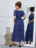 Jolie Moi Julita Leopard Print Midi Dress, Blue/Multi