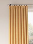 John Lewis ANYDAY Pyramid Print Pair Dimout/Thermal Lined Pencil Pleat Curtains, Mustard