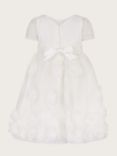 Monsoon Baby 3D Roses Christening Dress, White