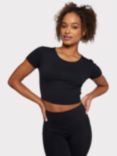 Chelsea Peers Stretch Cropped T-Shirt, Black