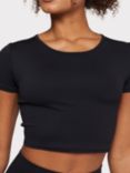 Chelsea Peers Stretch Cropped T-Shirt, Black