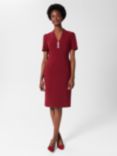 Hobbs Isla Shift Dress, Rich Burgundy